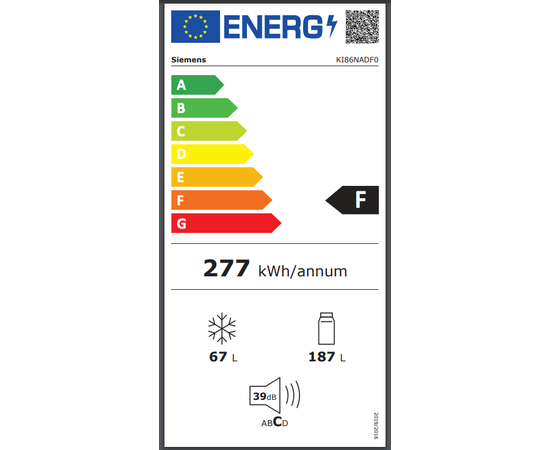 Siemens KI86NADF0 iQ500 Ledusskapis, iebūvējams 177.5cm