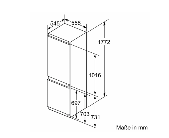 Siemens KI86NADF0 iQ500 Ledusskapis, iebūvējams 177.5cm