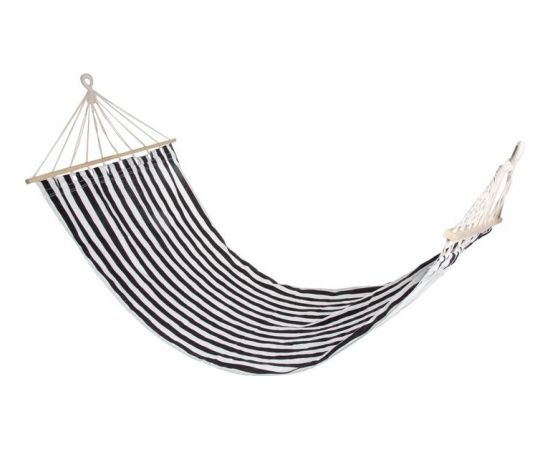 Šūpuļtīkls 4living Hammock Stripe melns-balts 200x80cm