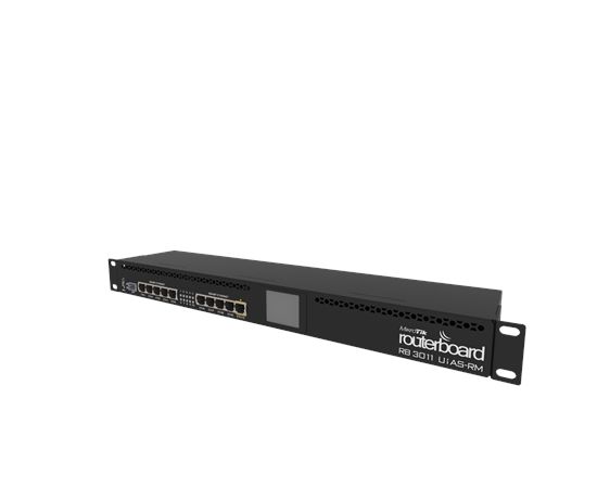 MikroTik RB3011UIAS-RM Router 1000 Mbit/s, Ethernet LAN (RJ-45) ports 10, USB ports quantity 1