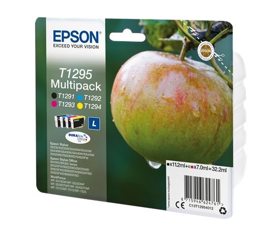Epson Multipack 4-colours T1295 DURABrite Ultra Ink Cartridge, Black, Cyan, Magenta, Yellow