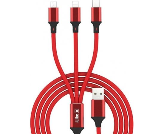 ILike  Charging Cable 3 in 1 CCI02 Red