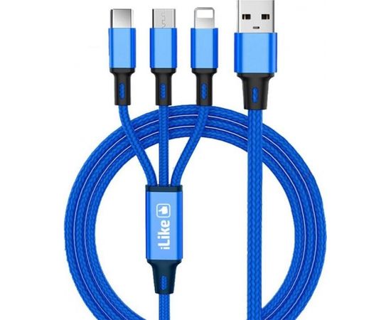 ILike  Charging Cable 3 in 1 CCI02 Blue