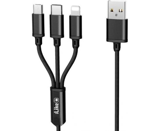 ILike  Charging Cable 3 in 1 CCI02 Black