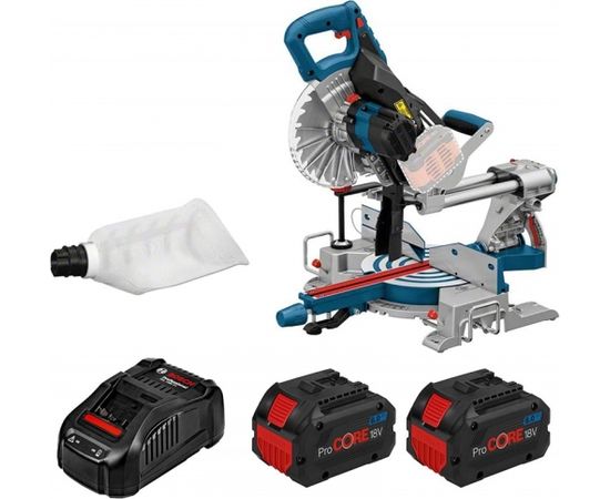 Bosch GCM 18V-216 Professional (2x8.0Ah ProCORE18V, GAL 1880CV, Carton) Bezvadu slīpzāģēšanas zāģis