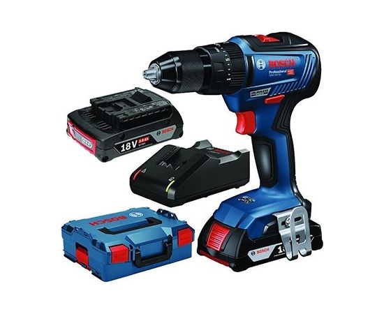 Bosch GSB 18V-55 Professional (2x2.0Ah, GAL 18V-40, L-Boxx) Akumulatora triecienurbjmašīna-skrūvgriezis