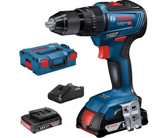 Bosch GSB 18V-55 Professional (2x2.0Ah, GAL 18V-40, L-Case) Akumulatora triecienurbjmašīna-skrūvgriezis