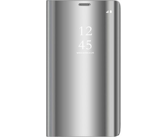 Mocco Clear View Cover Case Grāmatveida Maks Telefonam Samsung Galaxy A02S Sudraba