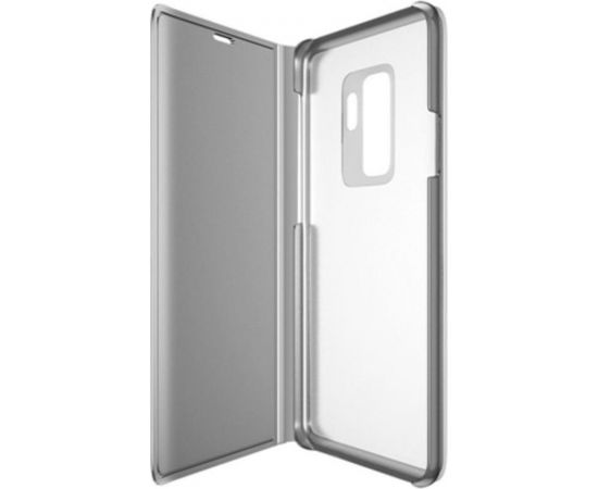 Mocco Clear View Cover Case Grāmatveida Maks Telefonam Samsung Galaxy A02S Sudraba