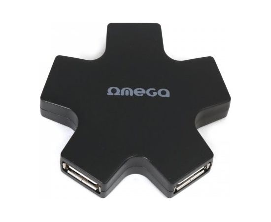 Omega OUH24SB Хаб 1 x 5 USB Разделитель Черный (Звезда)