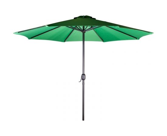 Зонт от солнца BAHAMA D2,7м, oткрывается лебёдкой, ножка: алюминий, цвет: серебристый, покрытие: зелёный