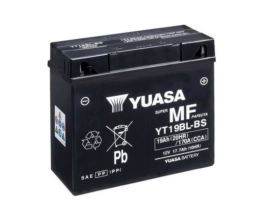 Yuasa 17Ah 170A MF YT19BL-BS Startera akumulatoru baterija 186x82x171