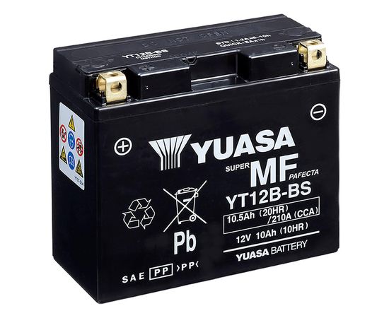 Yuasa 10Ah 210A MF YT12B-BS Startera akumulatoru baterija 150x69x13