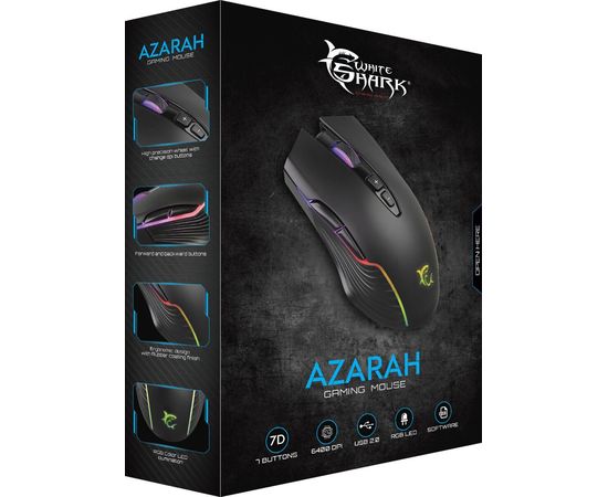 White Shark Gaming Mouse Azarah GM-5003 black