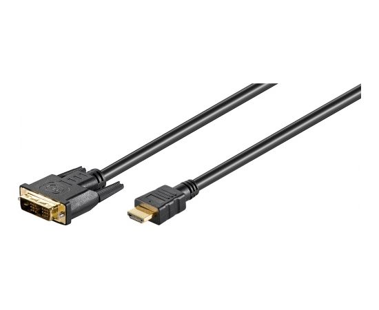 Goobay DVI-D/HDMI cable, gold-plated HDMI to DVI-D, 2 m