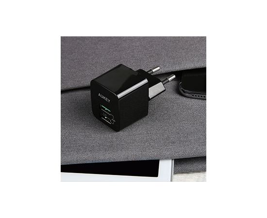 Aukey Wall Charger PA-U32  2 x Mini USB-A, Black, 12 W,