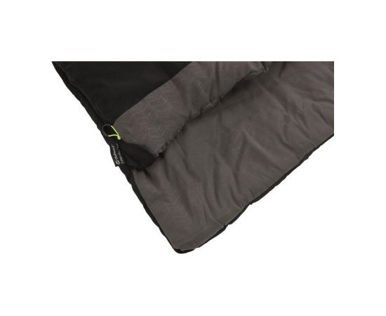 Outwell Celebration Lux, Sleeping Bag, 225 x 80 cm,  2 way open - auto lock, L-shape, Black