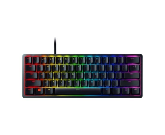 Razer Huntsman Mini 60%, Gaming, Opto-Mechanical, RGB LED light, Nordic, Black, Wired