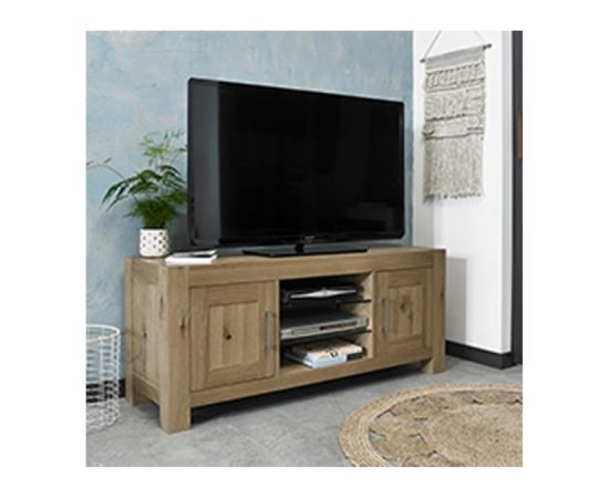 TV galds TURIN 44x135xH57cm, koks: ozols, krāsa: dabīgs, apdare: eļļots