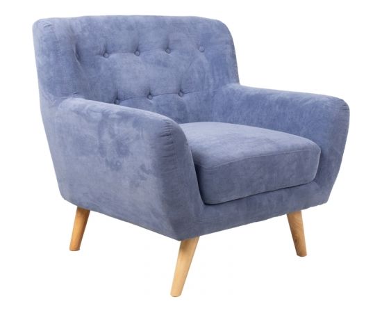 Atpūtas krēsls RIHANNA 93x84xH87cm, zils audums Atpūtas krēsls 