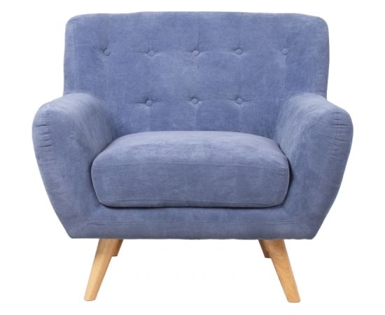 Atpūtas krēsls RIHANNA 93x84xH87cm, zils audums Atpūtas krēsls 