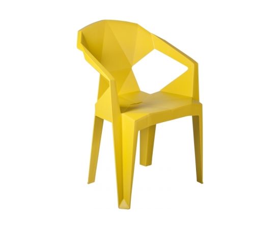 Стул MUZE 56x50,6xH80см, материал: пластик, цвет: горчично-жёлтый