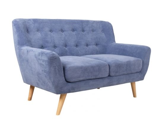 Dīvāns RIHANNA 2-vietīgs 140x84xH87cm, zils audums