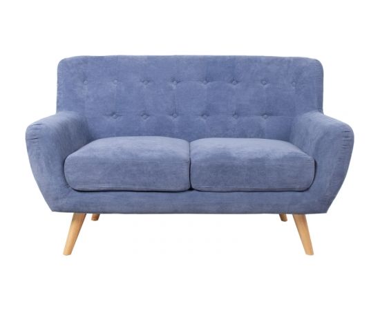 Sofa RIHANNA 2-seater 140x84xH87cm, blue fabric cover