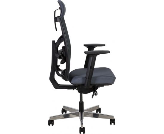Рабочий стул TUNE 70x70xH111-128cм, сиденье: ткань, спинка: сетка, цвет: серый