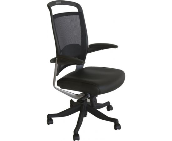 Рабочий стул FULKRUM 63x71xH113-121см, сиденье: ткань, спинка: сетка, цвет: чёрный