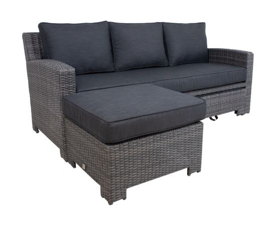 Sofa HAVANNA 201x85x98cm, 61x66x33cm, grey