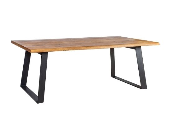 Ēdamistabas galds ROTTERDAM 220x100xH75cm, galda virsma: mēbeļu plātne dabiska ozolkoka finieris