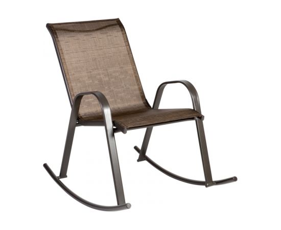 Šūpuļkrēsls DUBLIN 90x63xH91cm, sēdeklis un atzveltne: tekstils, krāsa: zeltaini - brūns