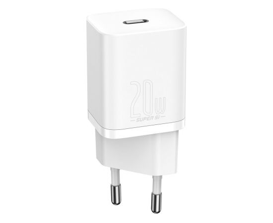 Baseus CCSUP-B02 tīkla lādētājs USB-C / 20W / 3A balts