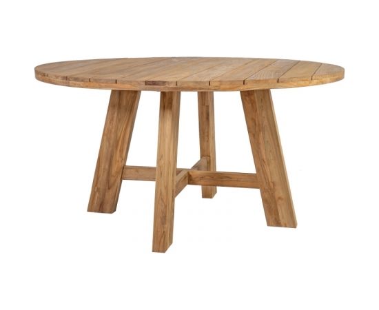 Стол KATALINA D150xH78см, материал: массива древесины тика повторного использования, цвет: натуральный