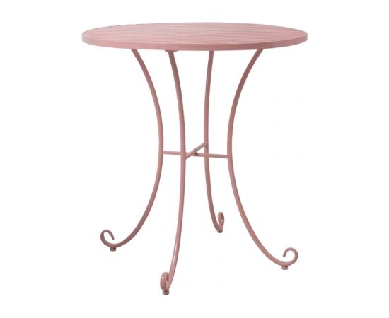Table ROSY D70xH75cm, wrought iron, pink