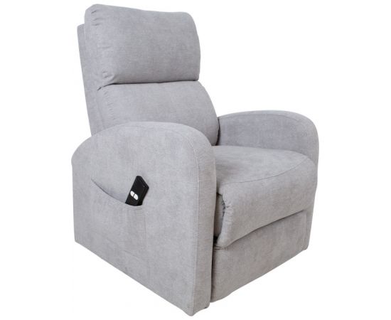 Recliner armchair BARNY 72x93xH104cm, electrical, light grey