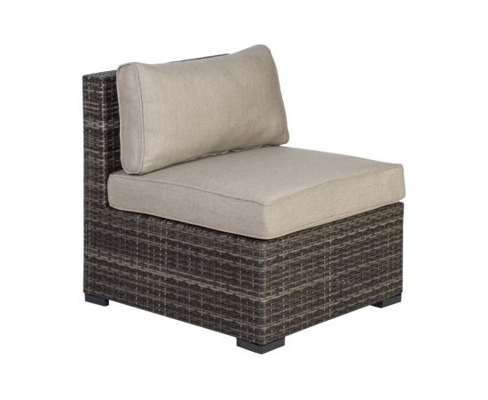Moduļu dīvāns SEVILLA ar spilveniem, vidus daļa, 67x76,5xH74,5 cm, alumīnija rāmis ar plastikāta pinumu.