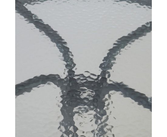 Galds BISTRO D60xH70cm, galda virsma: caurspīdīgs, rūdīts, viļņots stikls, metāla rāmis, krāsa: pelēks