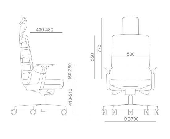 Рабочий стул SPINELLY 70x70xH118-128см, сиденье: ткань, цвет: таупэ, спинка: сетка-ткань, цвет: серый