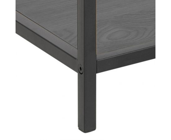 Приставной столик SEAFORD 42x35xH63см, 2 полки, полки: меламиновый ясень, черный, грубый порошок из недрагоценных металл