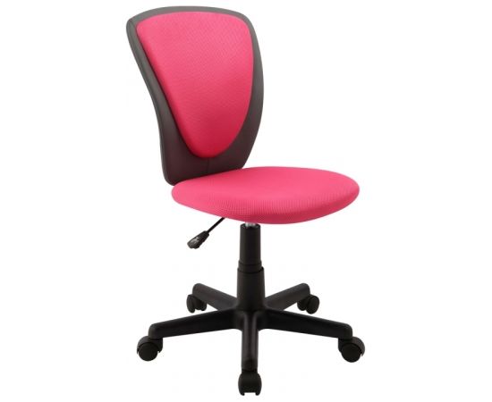 Darba krēsls BIANCA 42x51xH82-94cm, sēdeklis un atzveltne: siets / ādas aizvietotājs, krāsa: rozā/ tumši pelēka