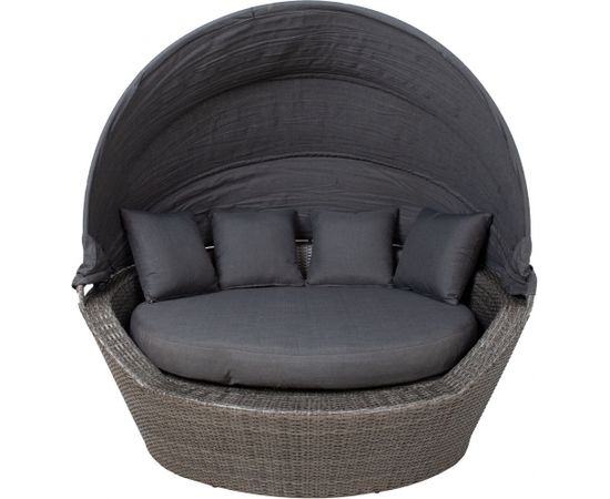 Sofa MINI MUSE with canopy 160x130xH70cm, grey