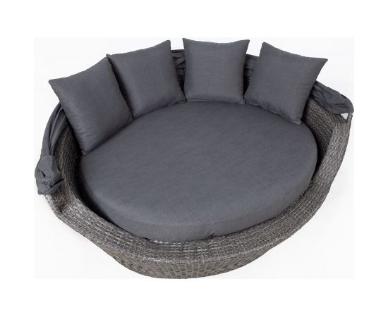 Sofa MINI MUSE with canopy 160x130xH70cm, grey