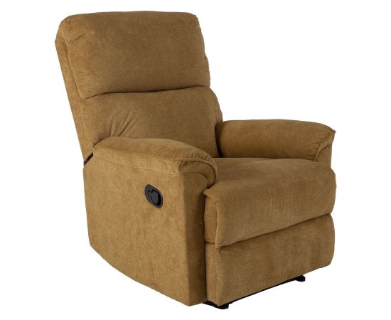 Atpūtas krēsls GUSTAV 84x92x104cm, materiāls: audums, krāsa: dzeltens
