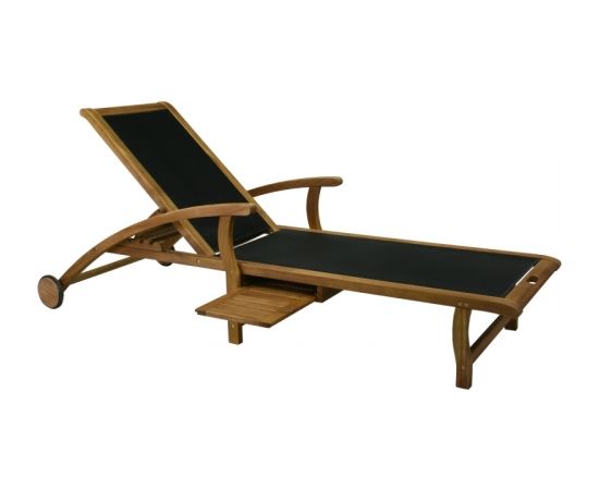 Guļamkrēsls FUTURE, 200x75,5xH95cm, sēdeklis: tekstils, koks:akācija, apdare: eeļļots