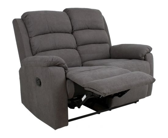 Dīvāns MANUEL 138x95x103cm, ar manuālu mehānismu, pelēks