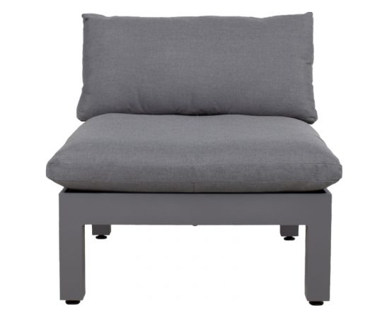 Модульный диван FLUFFY средний 82x93xH66см, темно-серый алюминиевый каркас, подушки: темно-серый