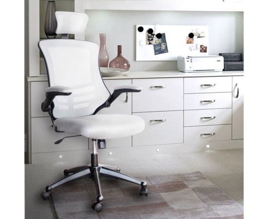 Рабочий стул RAGUSA 66,5x51xH117-126cм, сиденье и спинка: сетка из ткани, цвет: серый