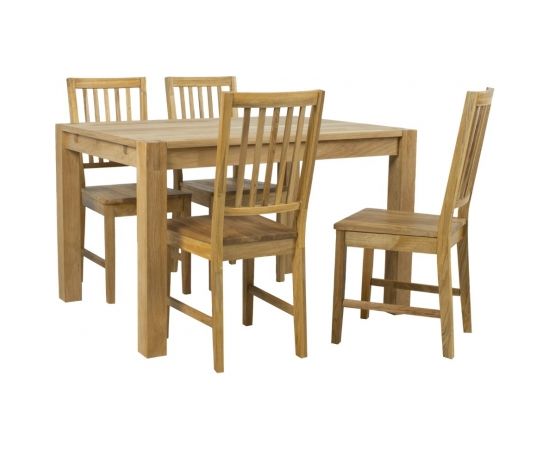 Dining set CHICAGO NEW with 4-chairs (19954), oak